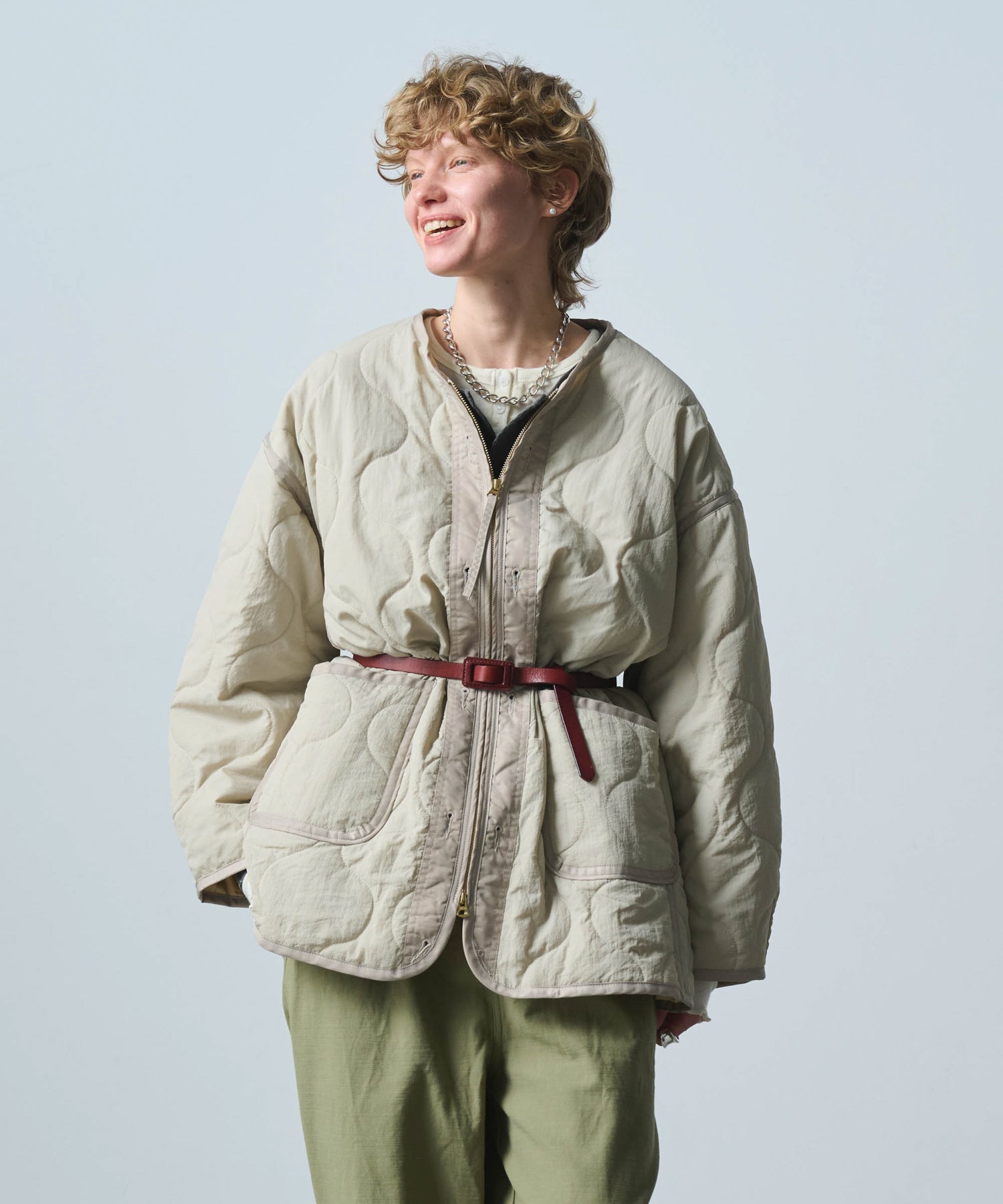 MIL QUILT ZIP UP JACKET/ MIL25FJK3229 – KHA:KI