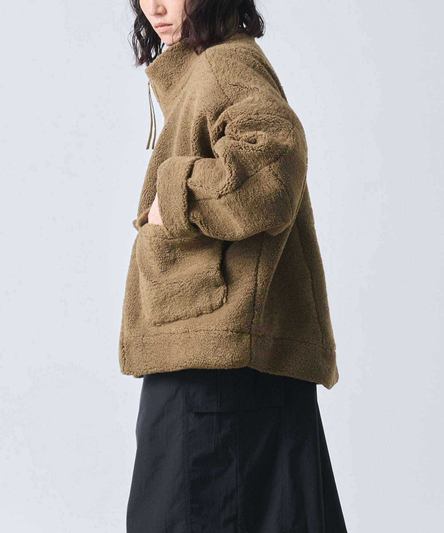 STAND COLLAR BOA JACKET/ MIL25FJK3244