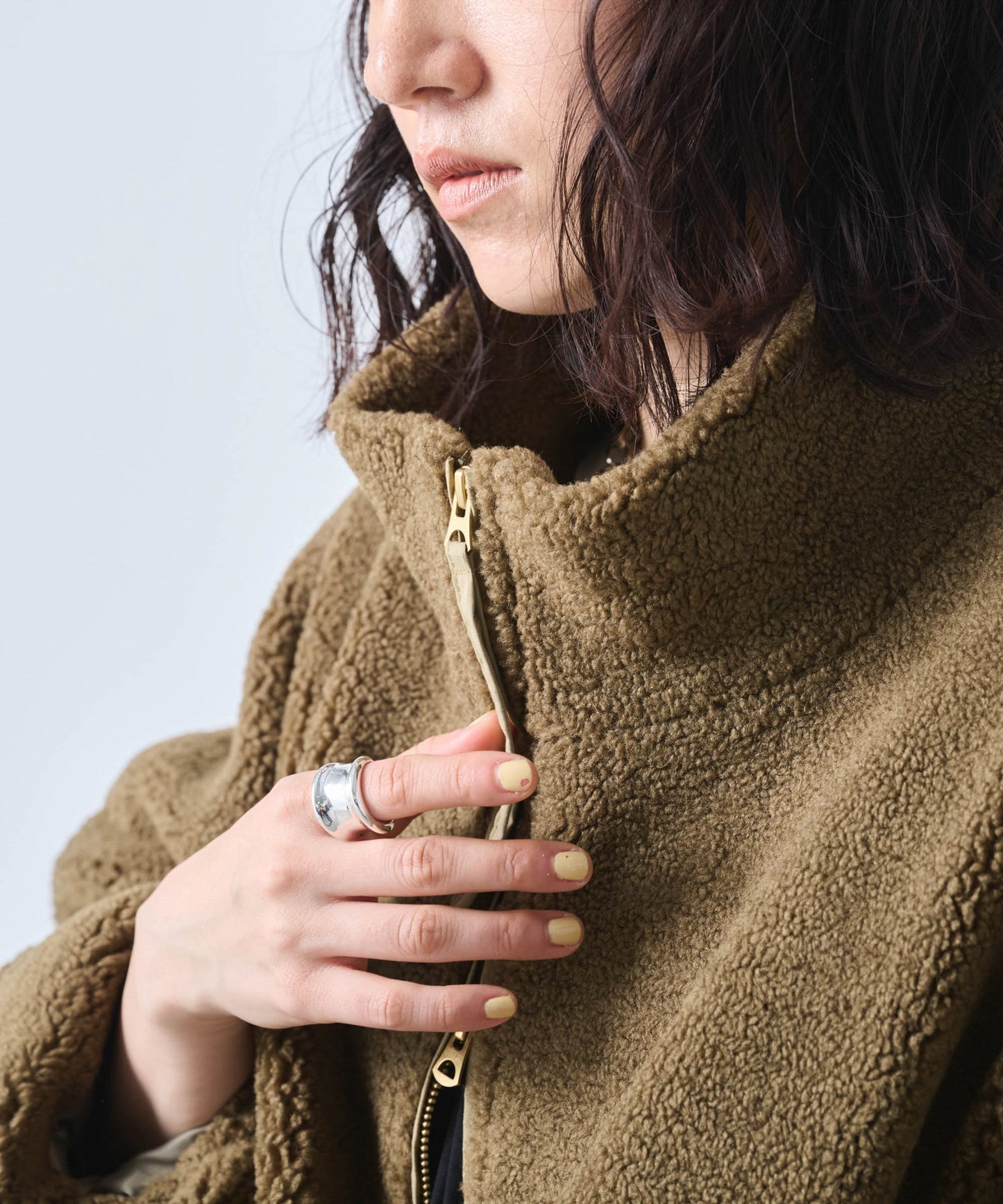 STAND COLLAR BOA JACKET/ MIL25FJK3244