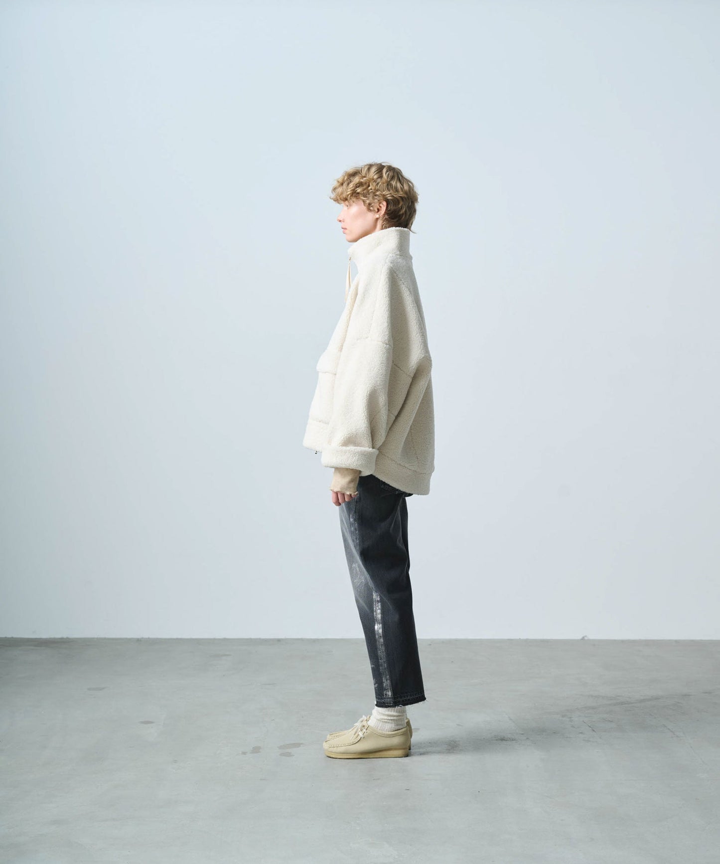 STAND COLLAR BOA JACKET/ MIL25FJK3244