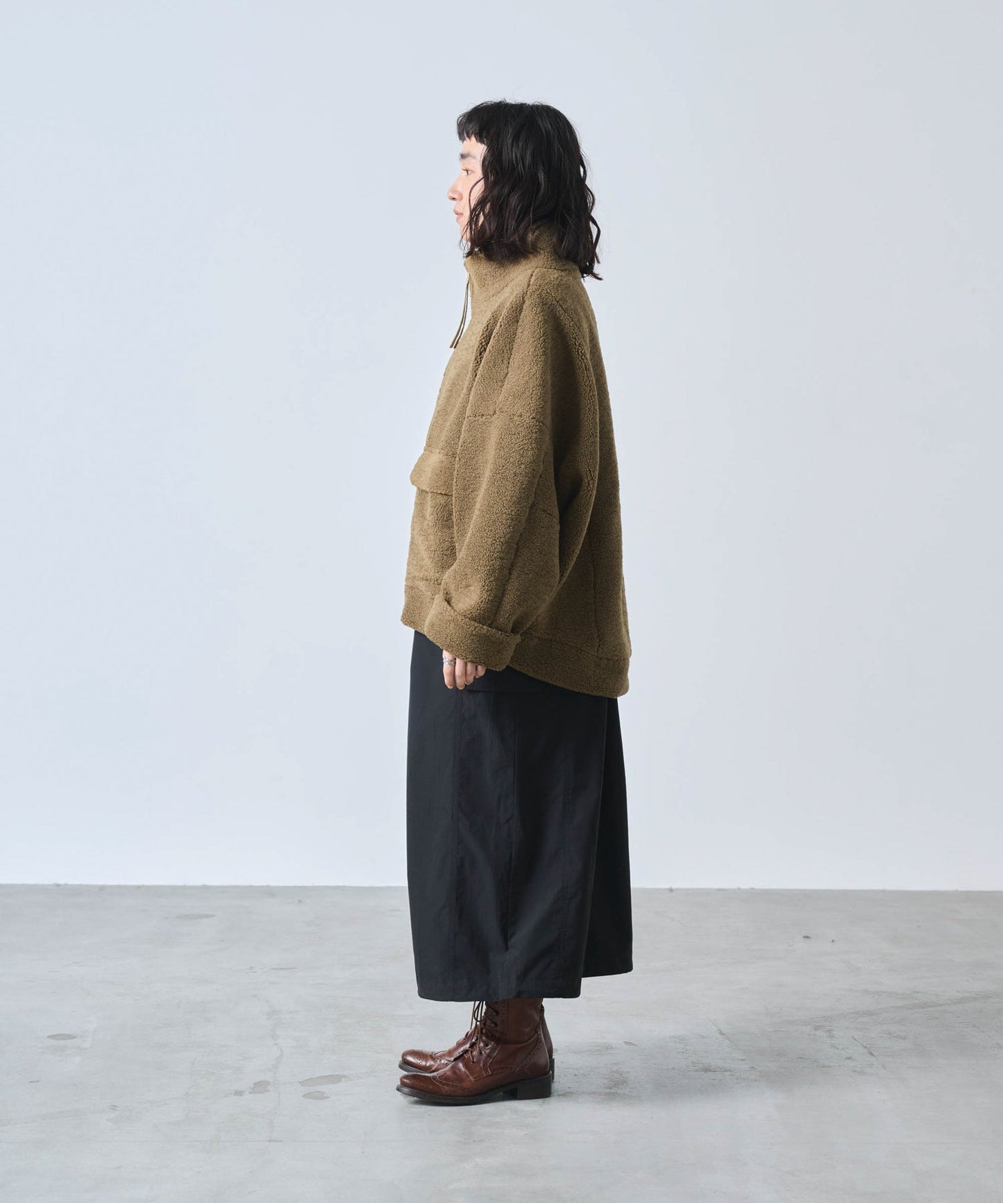 STAND COLLAR BOA JACKET/ MIL25FJK3244