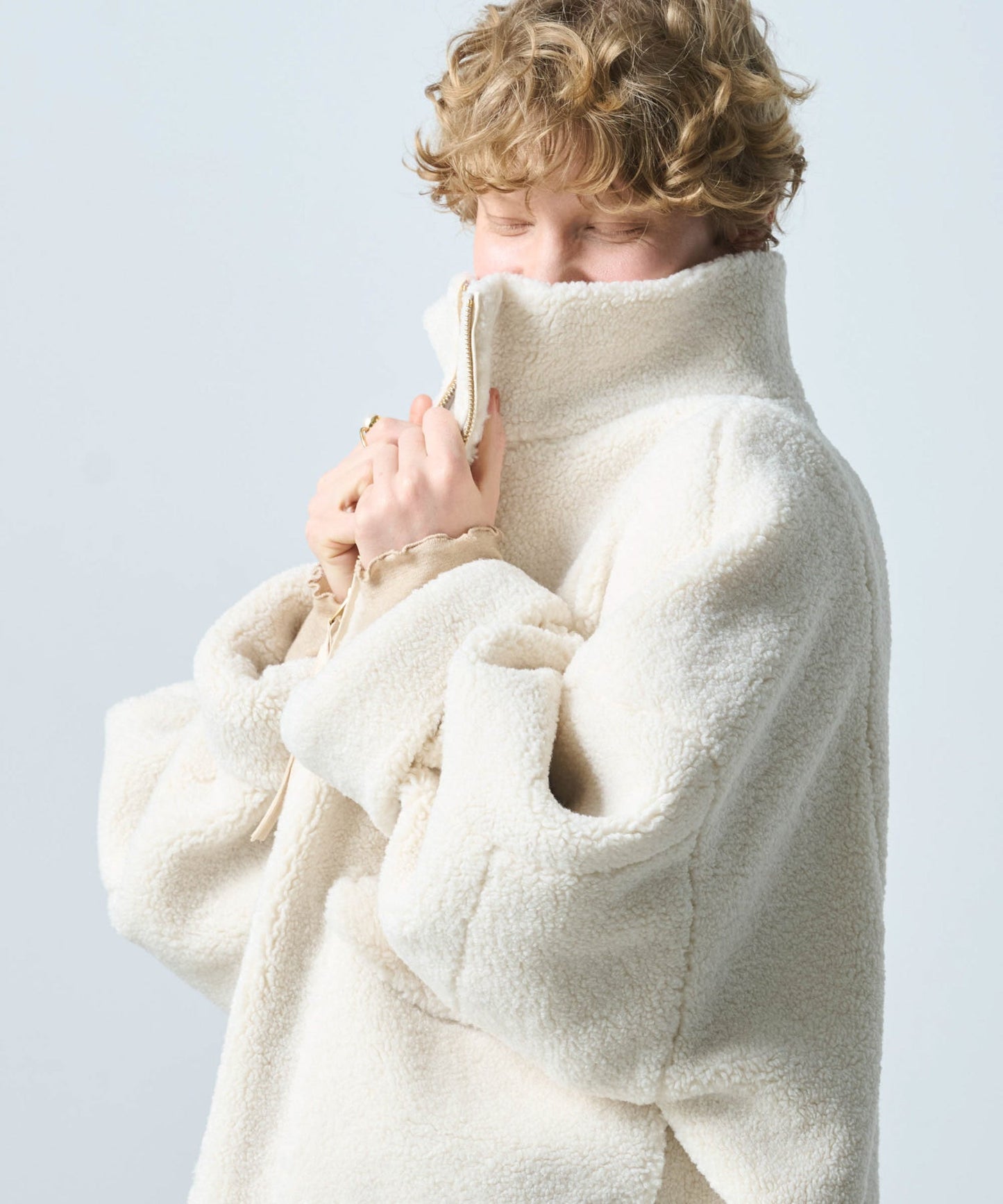 STAND COLLAR BOA JACKET/ MIL25FJK3244