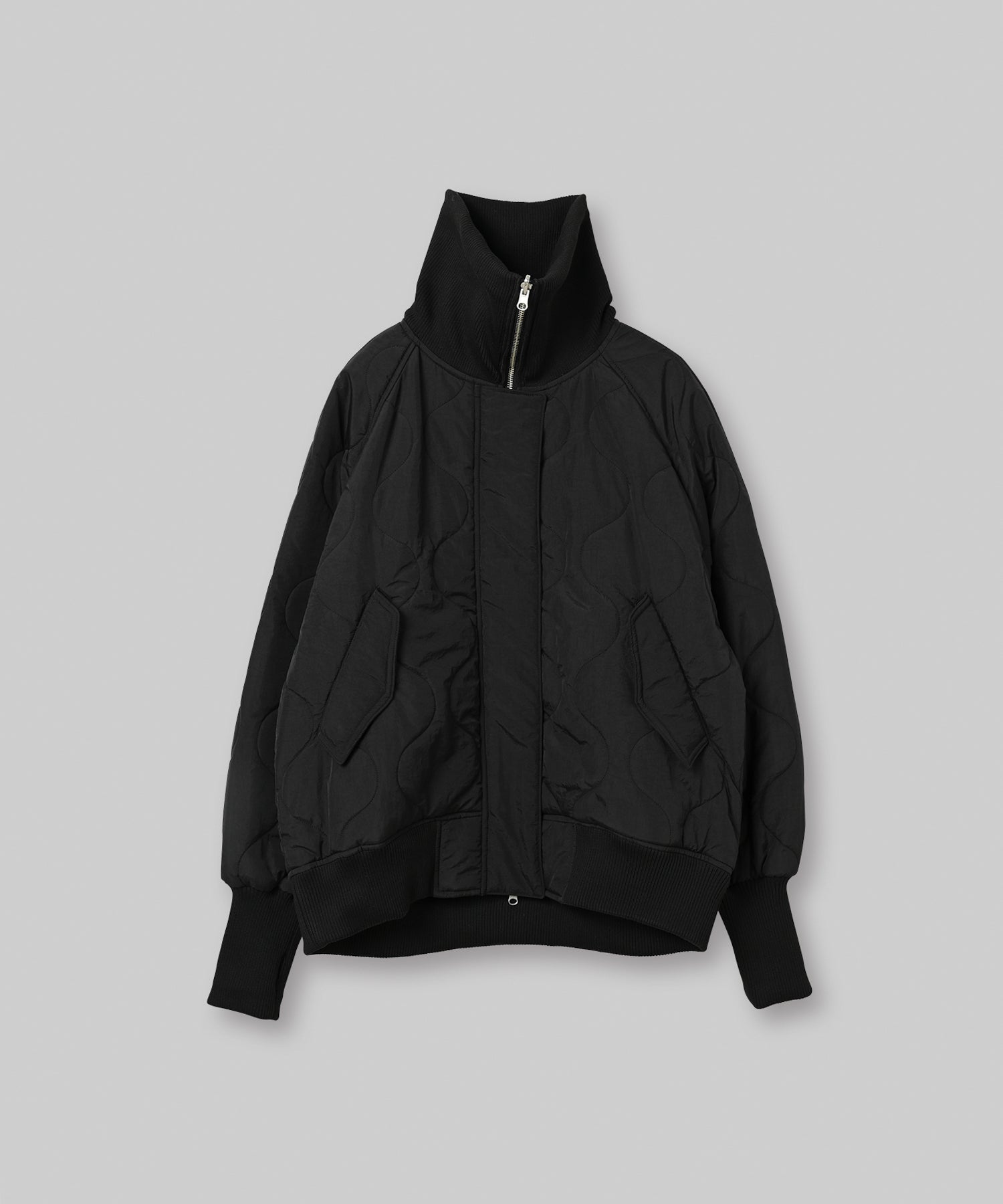 MIL QUILT ZIP UP JAKCET / MIL24FJK3224 - BLACK / 1