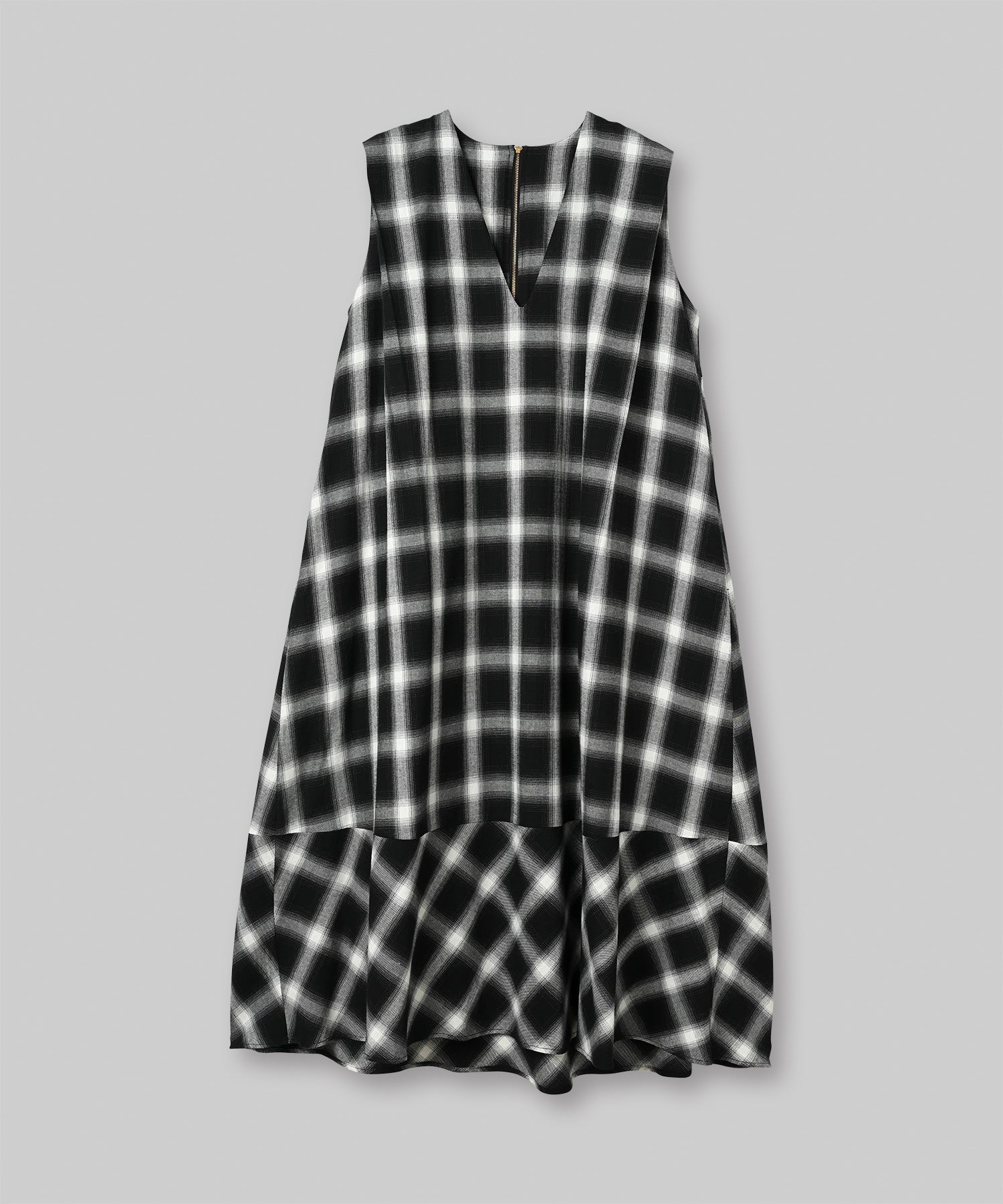 OMBRE CHECK V/N DRESS / MIL24FOP3097 - BLACKCHECK / 1