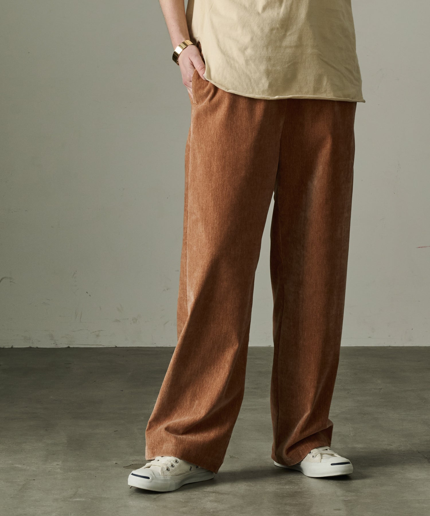 【新品未使用】 Liten Velour easy pants サイズ1 Liten リテンVelour easy pants ベロアイージーパンツ 1