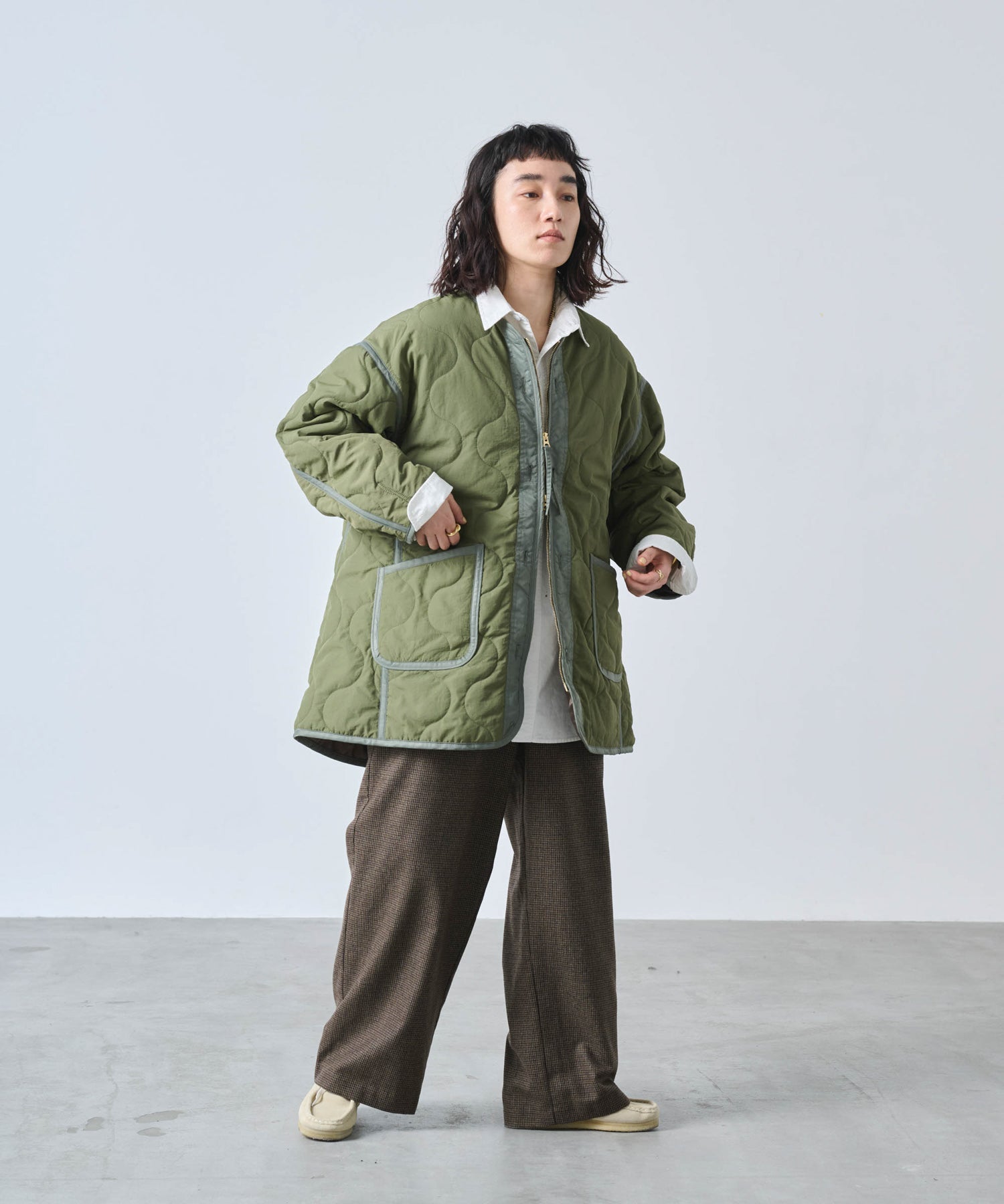 MIL QUILT ZIP UP JACKET/ MIL25FJK3229 – KHA:KI