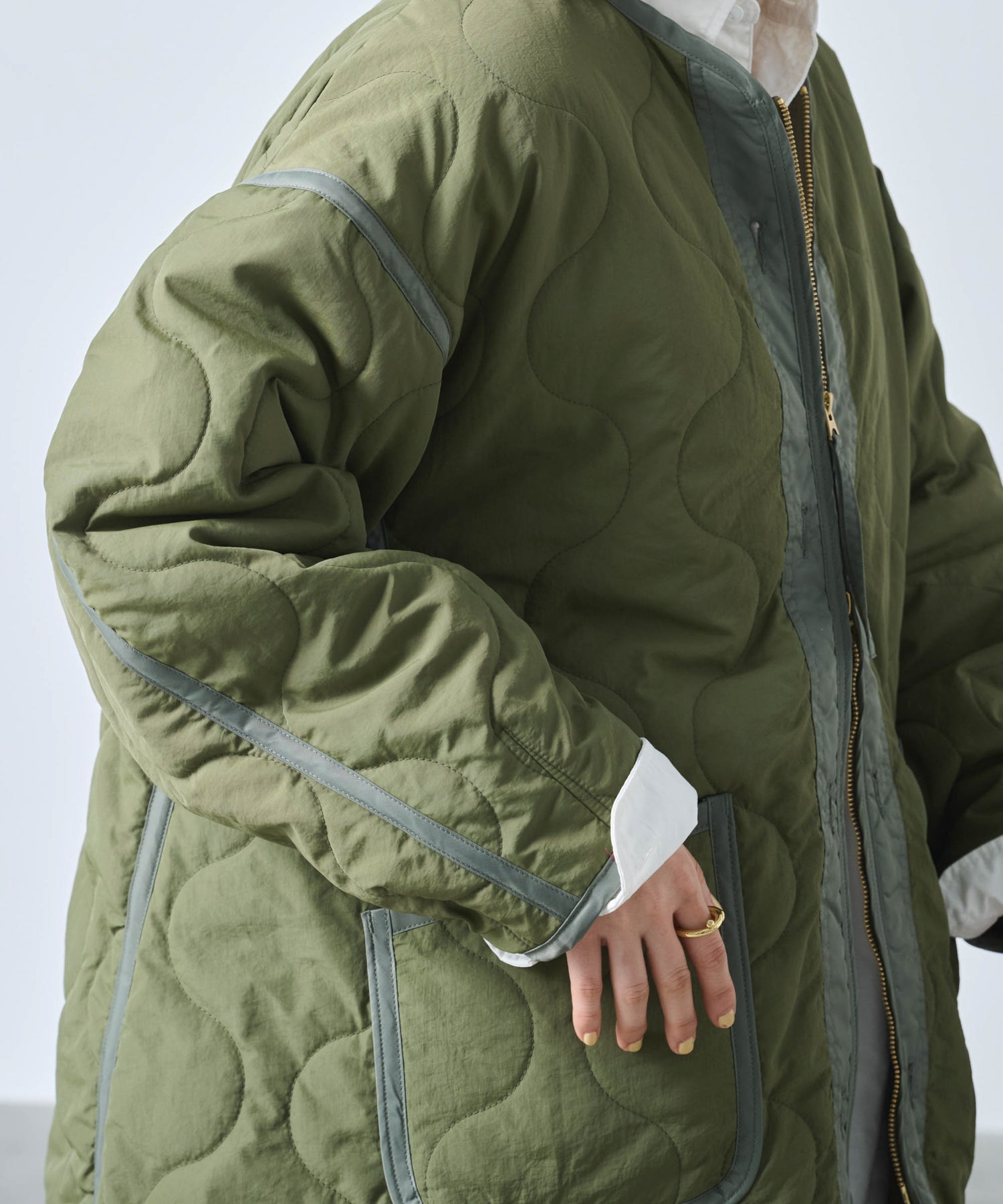 MIL QUILT ZIP UP JACKET/ MIL25FJK3229 – KHA:KI