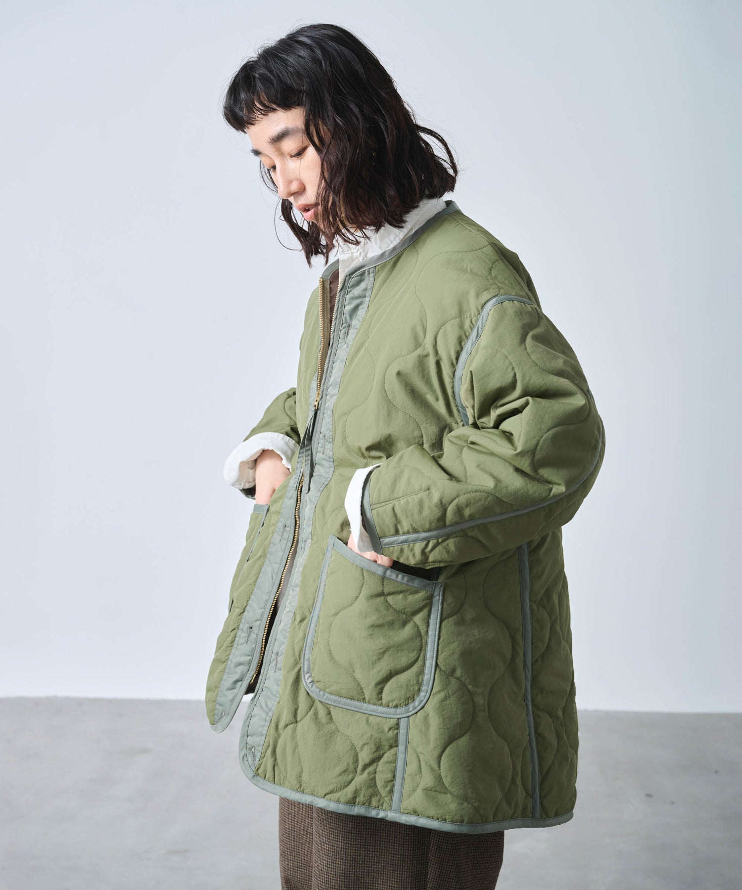 MIL QUILT ZIP UP JACKET/ MIL25FJK3229 – KHA:KI