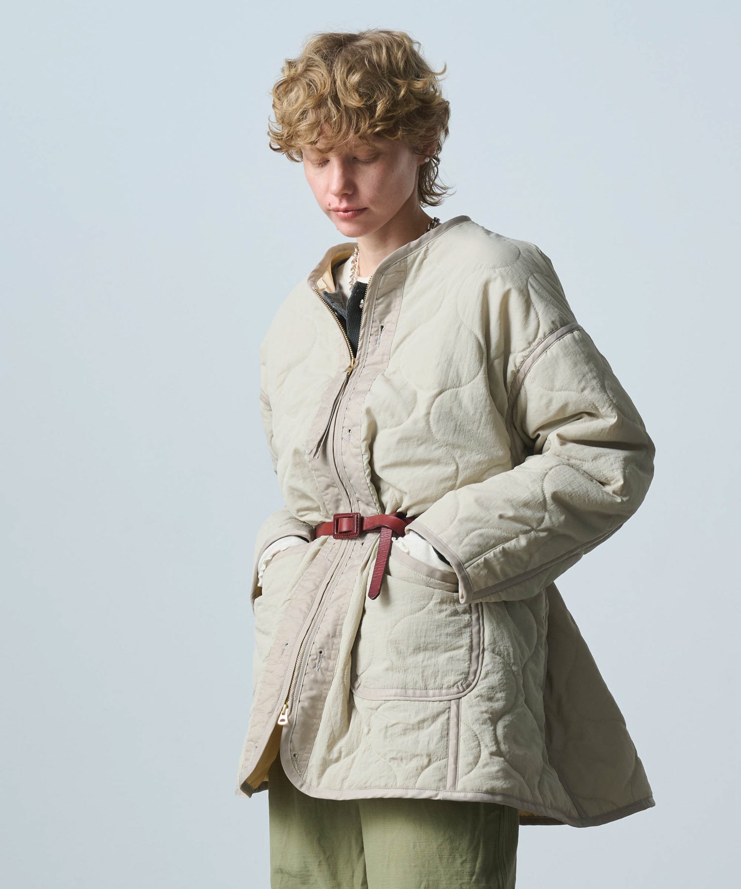 MIL QUILT ZIP UP JACKET/ MIL25FJK3229 – KHA:KI