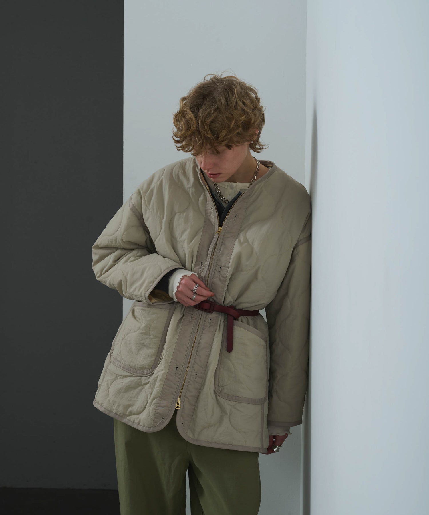 MIL QUILT ZIP UP JACKET/ MIL25FJK3229 – KHA:KI