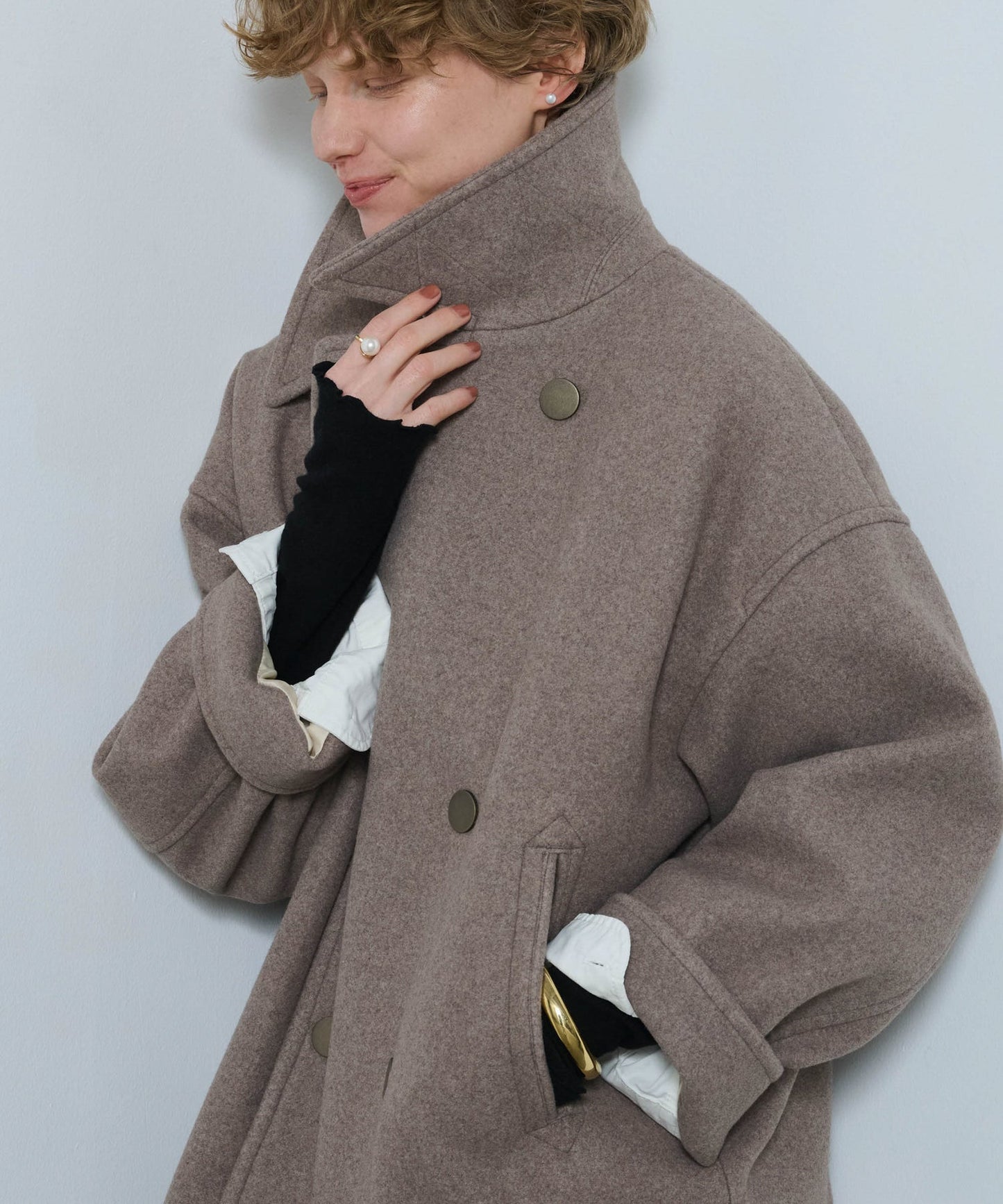 COCOON PEA-COAT  / MIL25FJK3243