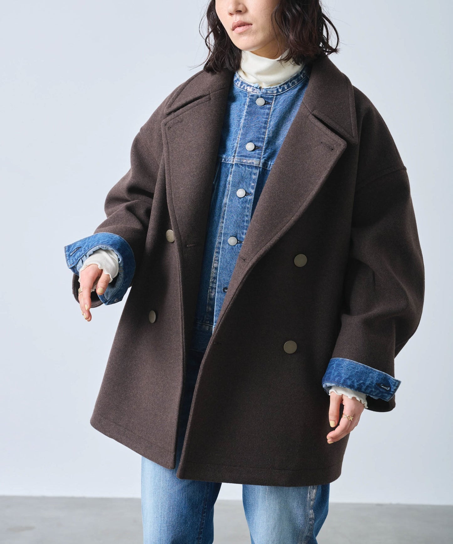 COCOON PEA-COAT  / MIL25FJK3243