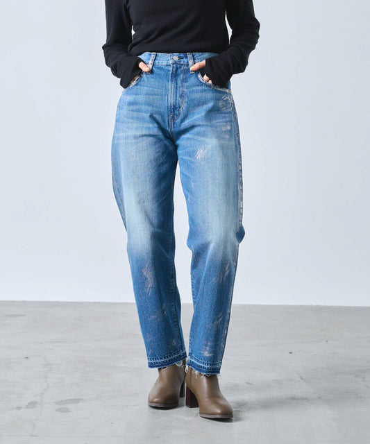 FOIL PRINT TAPRED DENIM/ MIL25FPT3233