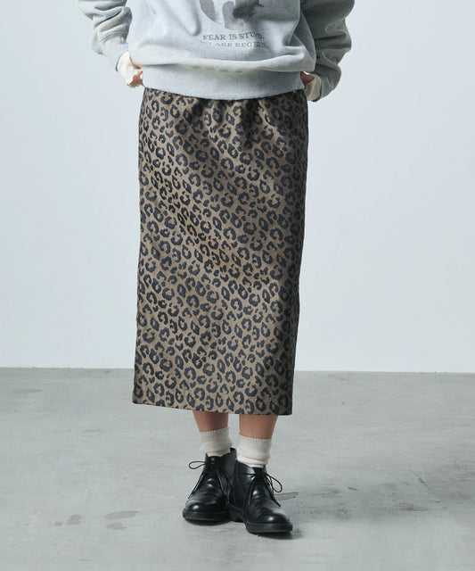 LEOPARD STRAIGHT SKIRT/ MIL25FSK3099