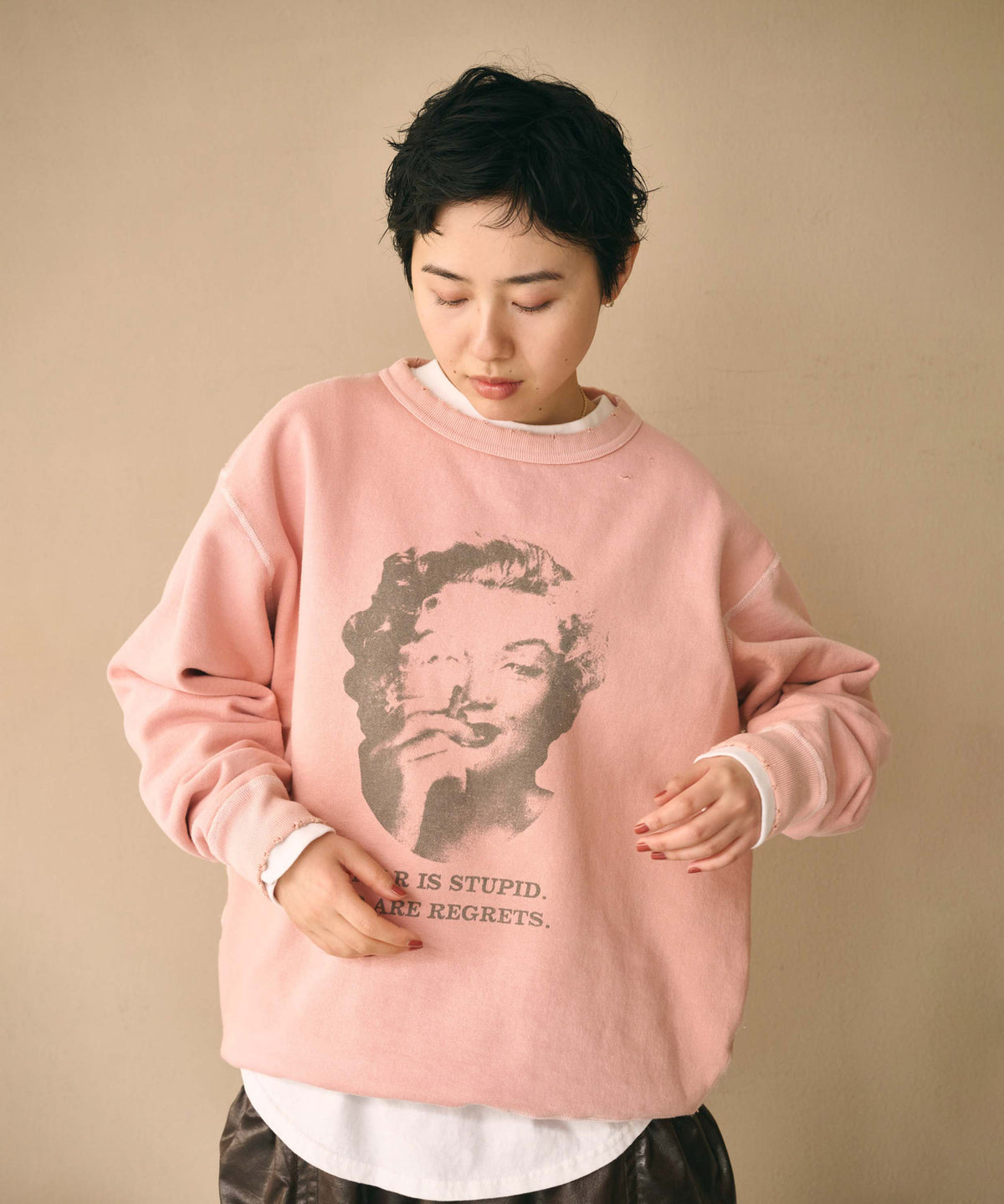 DAMAGE SWEAT SHIRT -My MUSE- / MIL26FCS3522