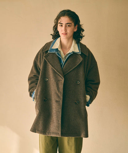 RE-WOOL PEA COAT / MIL26FJK3254