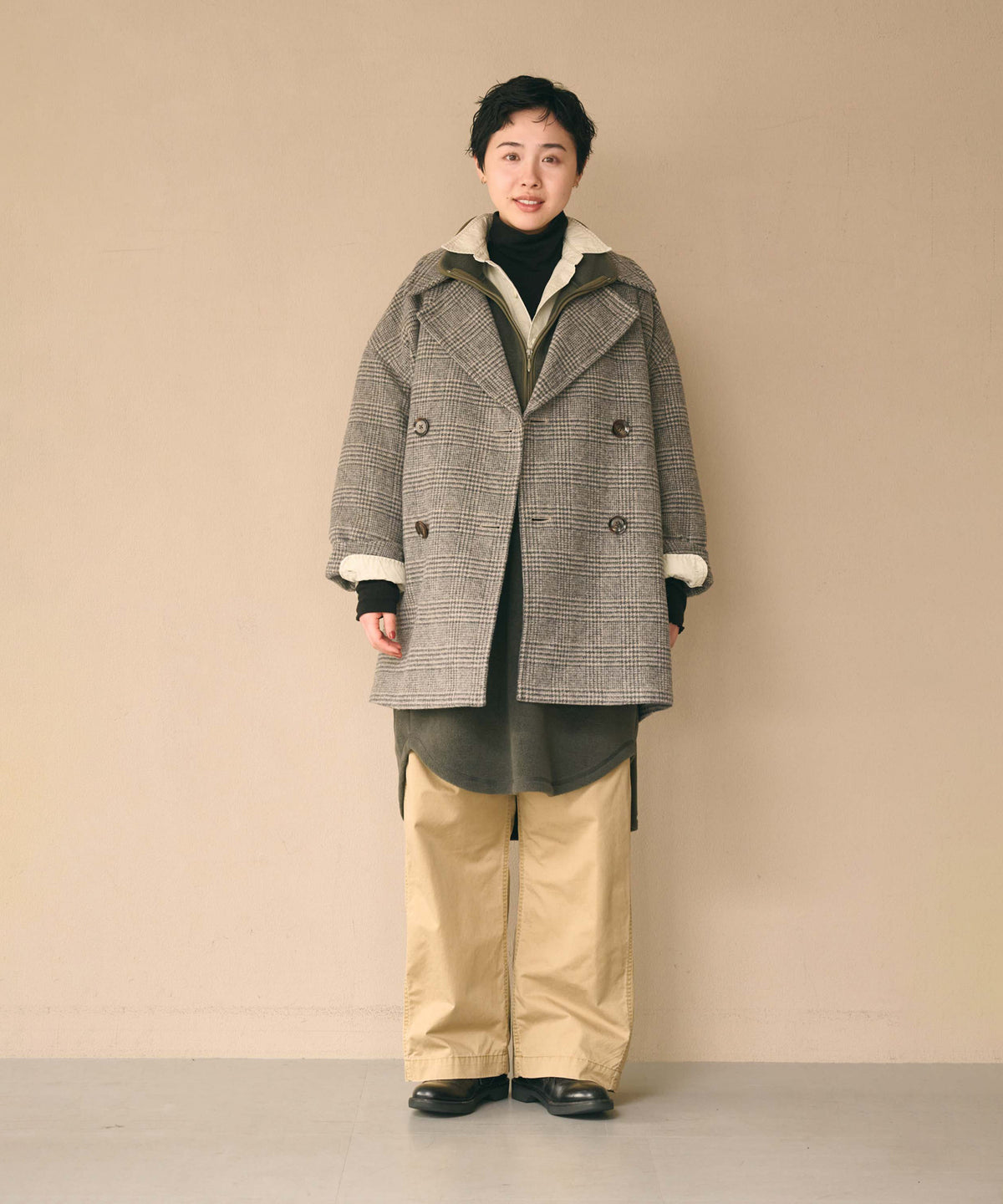 RE-WOOL PEA COAT / MIL26FJK3254