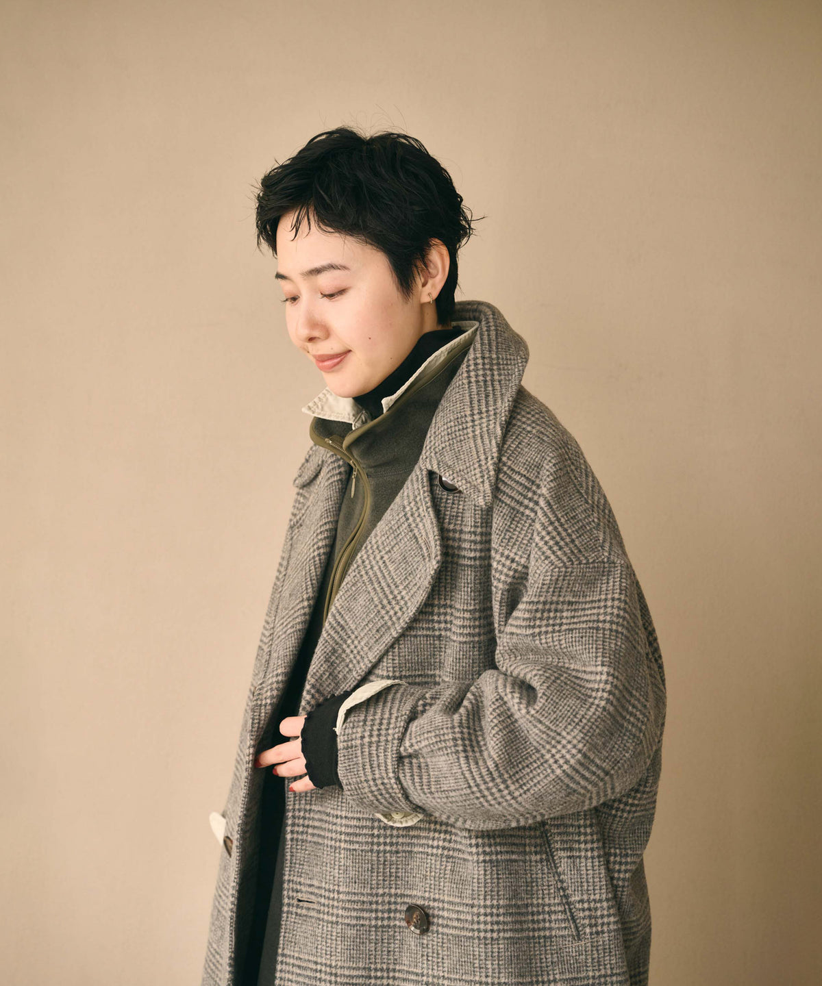 RE-WOOL PEA COAT / MIL26FJK3254
