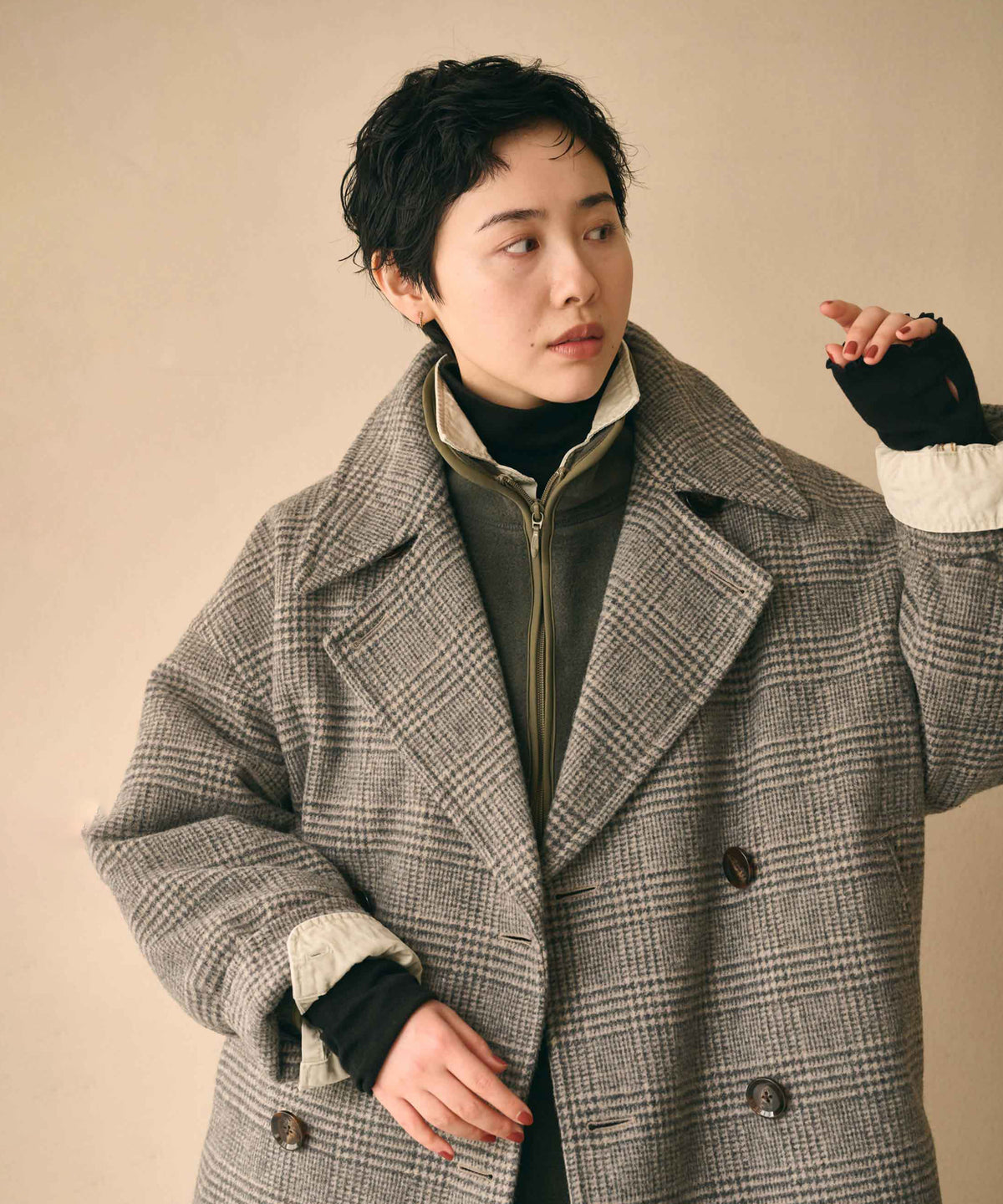 RE-WOOL PEA COAT / MIL26FJK3254