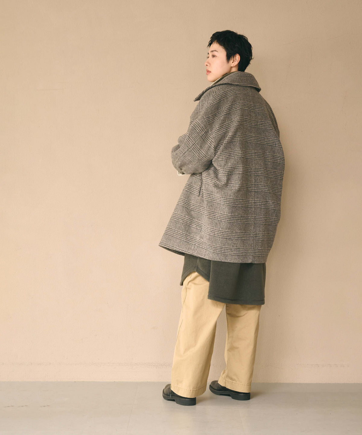 RE-WOOL PEA COAT / MIL26FJK3254