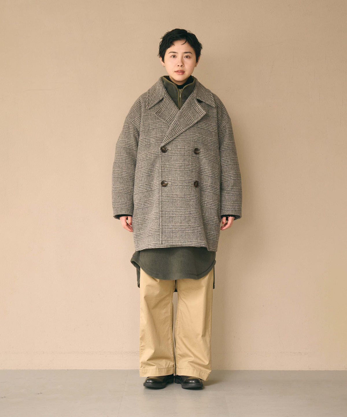 RE-WOOL PEA COAT / MIL26FJK3254