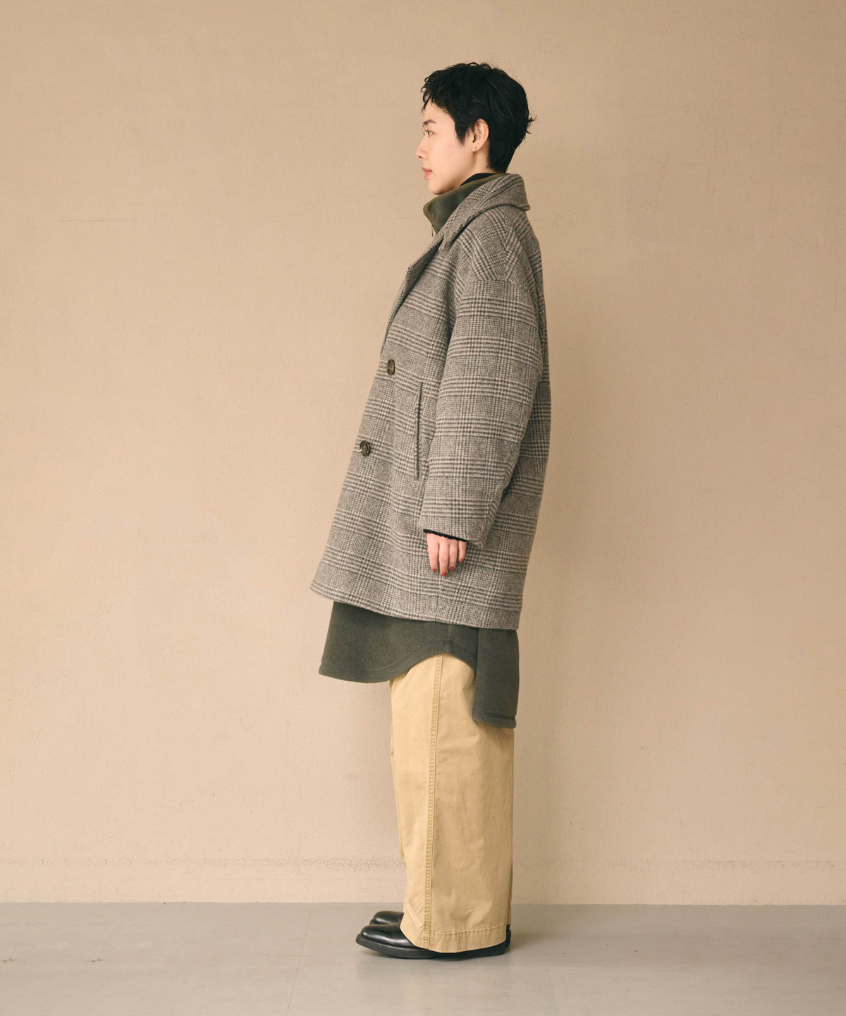 RE-WOOL PEA COAT / MIL26FJK3254