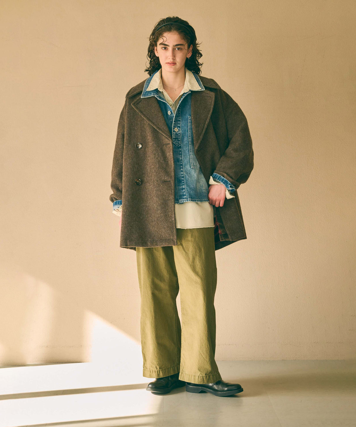RE-WOOL PEA COAT / MIL26FJK3254