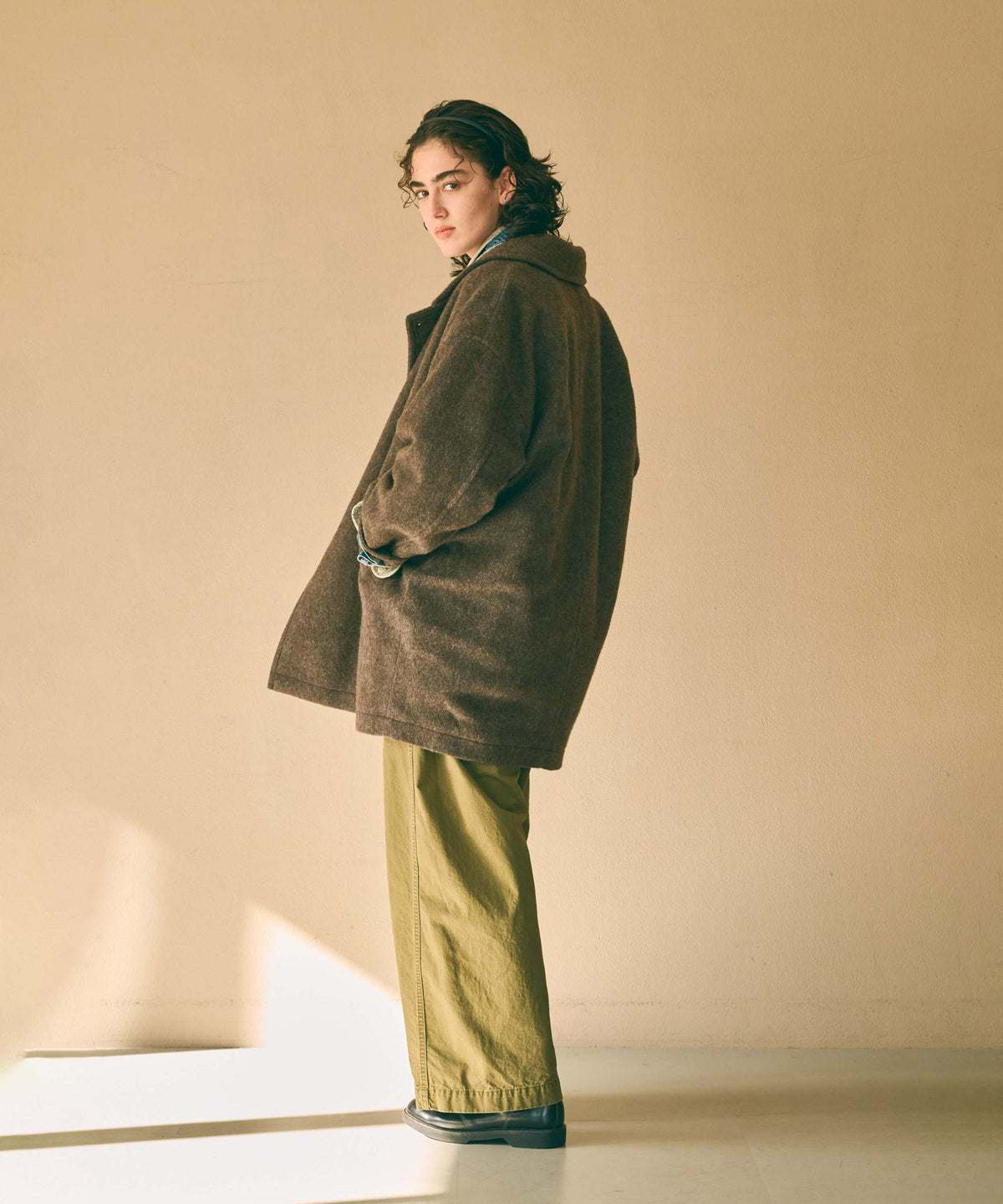 RE-WOOL PEA COAT / MIL26FJK3254