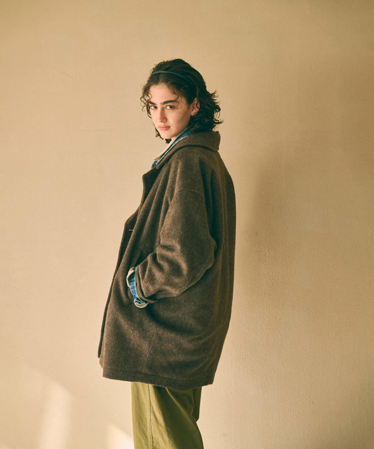 RE-WOOL PEA COAT / MIL26FJK3254