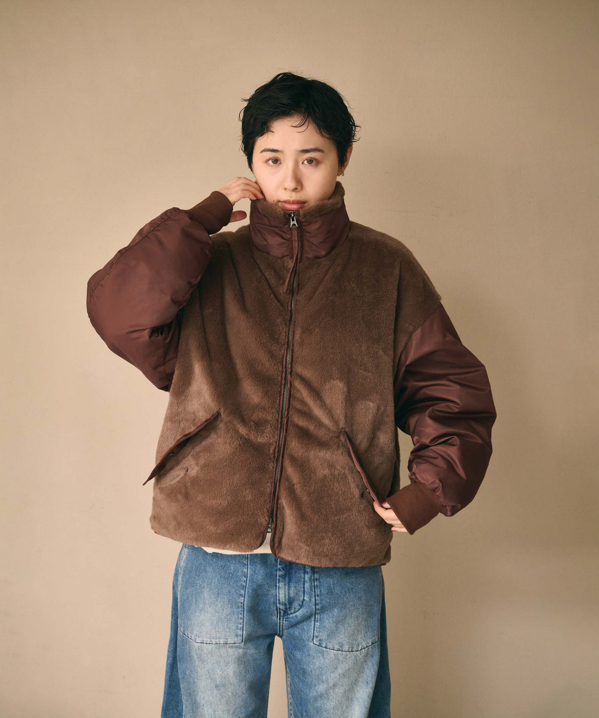 ECO FUR SWITCH JACKET / MIL26FJK3257