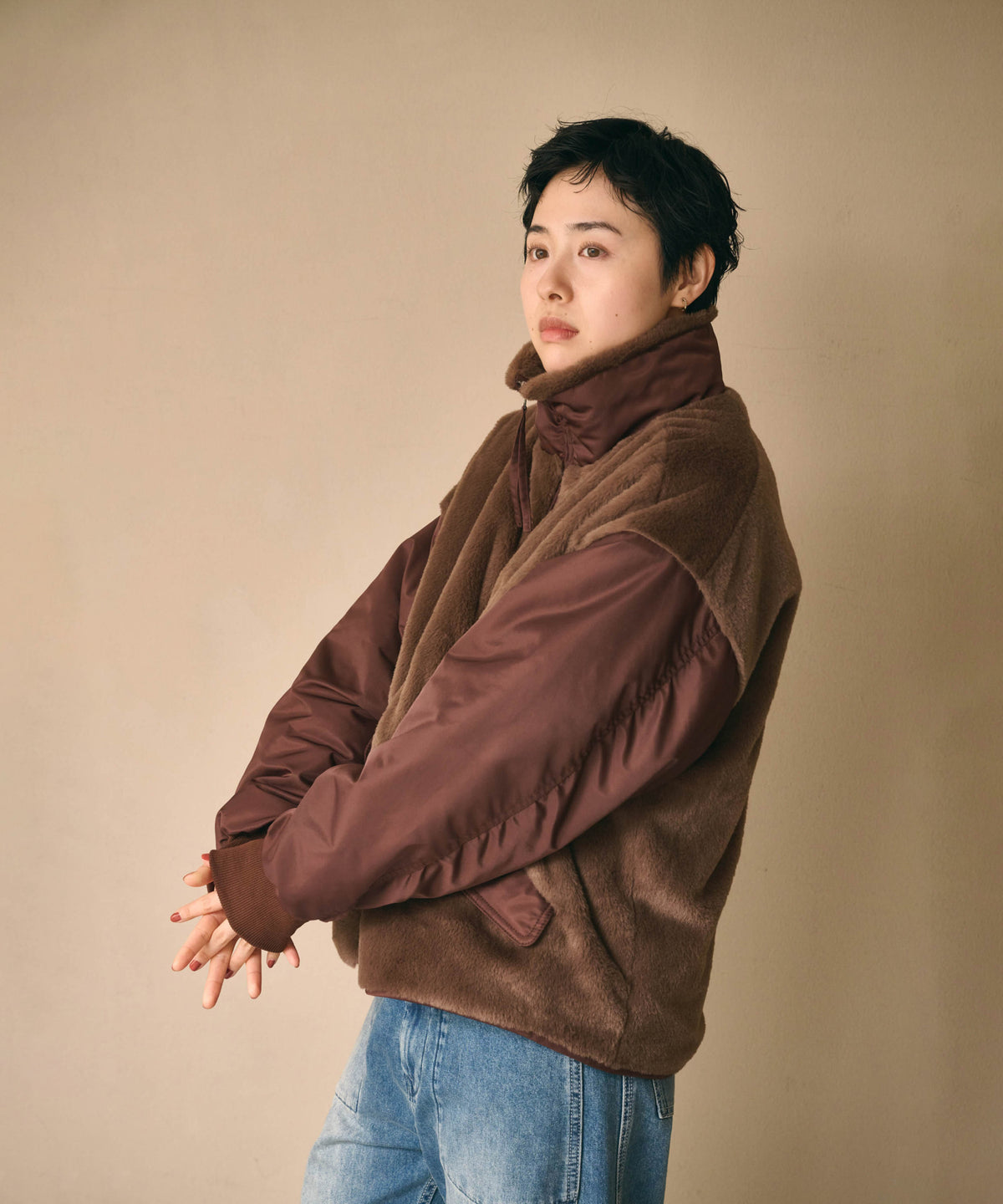 ECO FUR SWITCH JACKET / MIL26FJK3257
