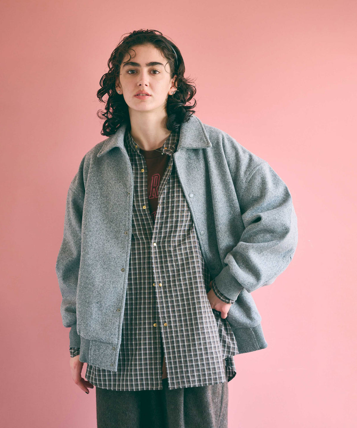 LOOSE VARSITY JACKET / MIL26FJK3260