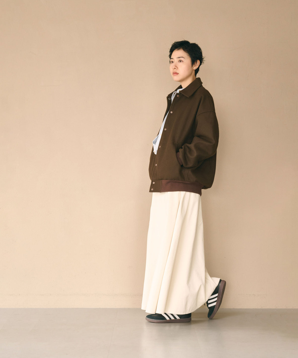 LOOSE VARSITY JACKET / MIL26FJK3260