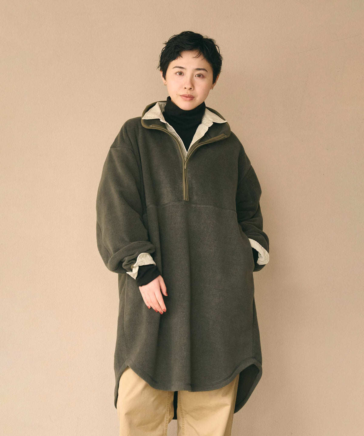 HALF ZIP FLEECE LONG P/O / MIL26FOP3110