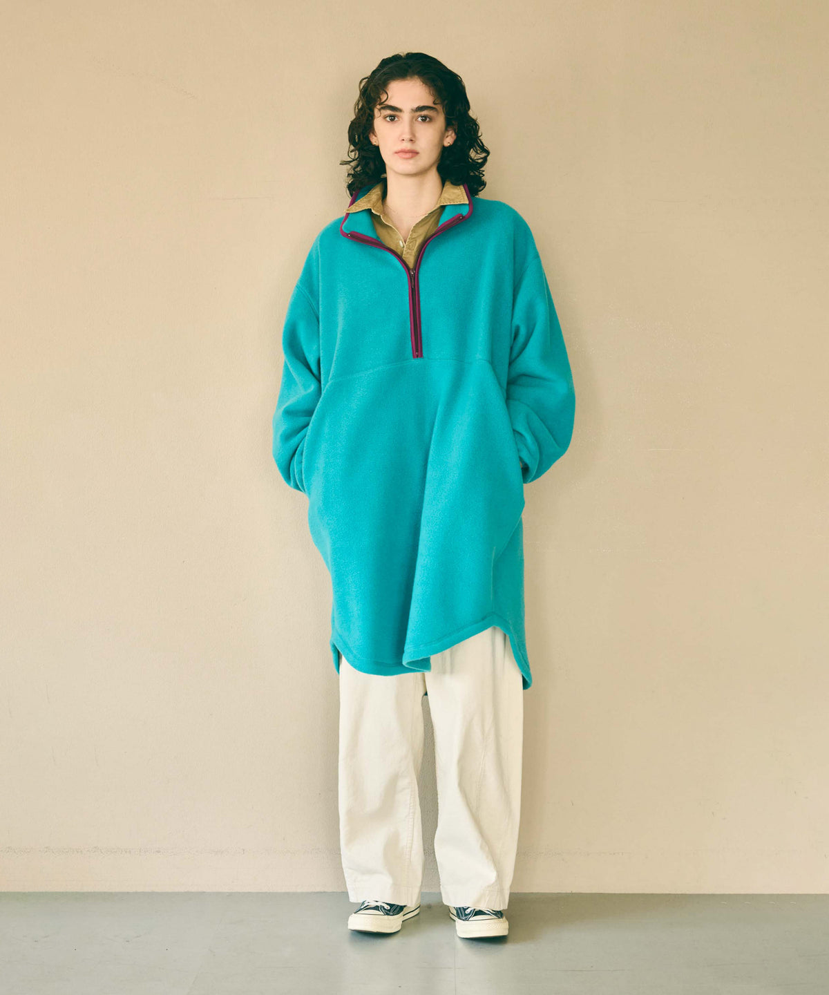HALF ZIP FLEECE LONG P/O / MIL26FOP3110