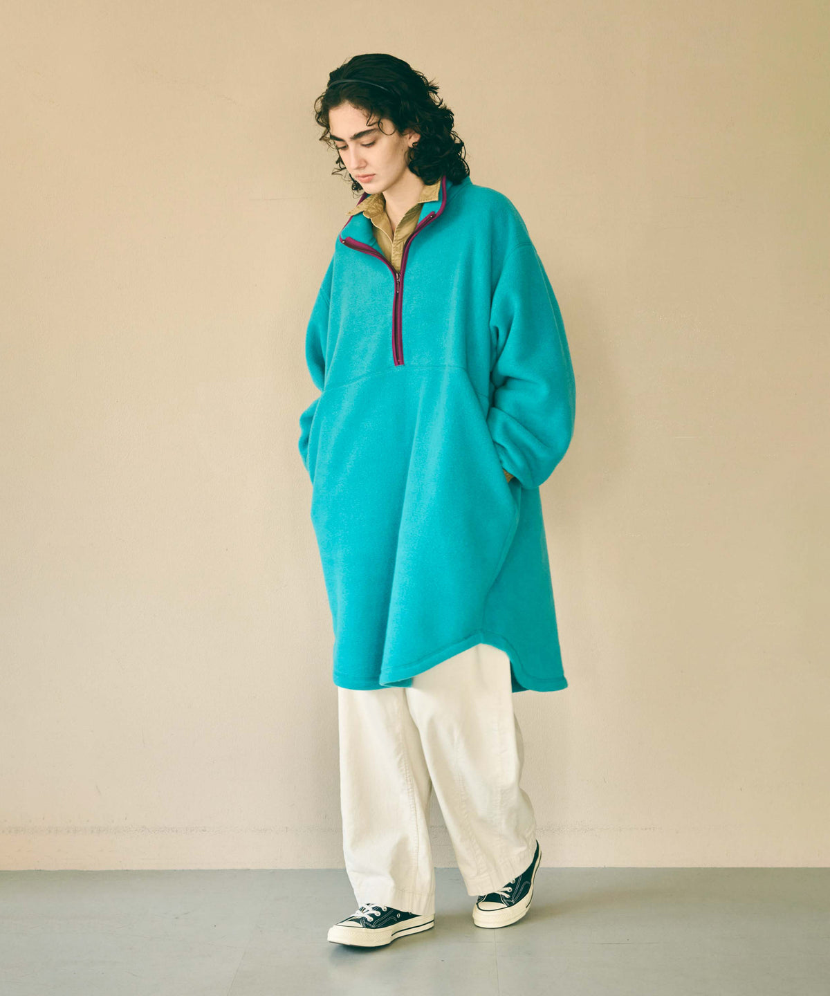 HALF ZIP FLEECE LONG P/O / MIL26FOP3110