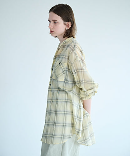 SHEER CHECK OVER SHIRTS / MIL26HBL3157