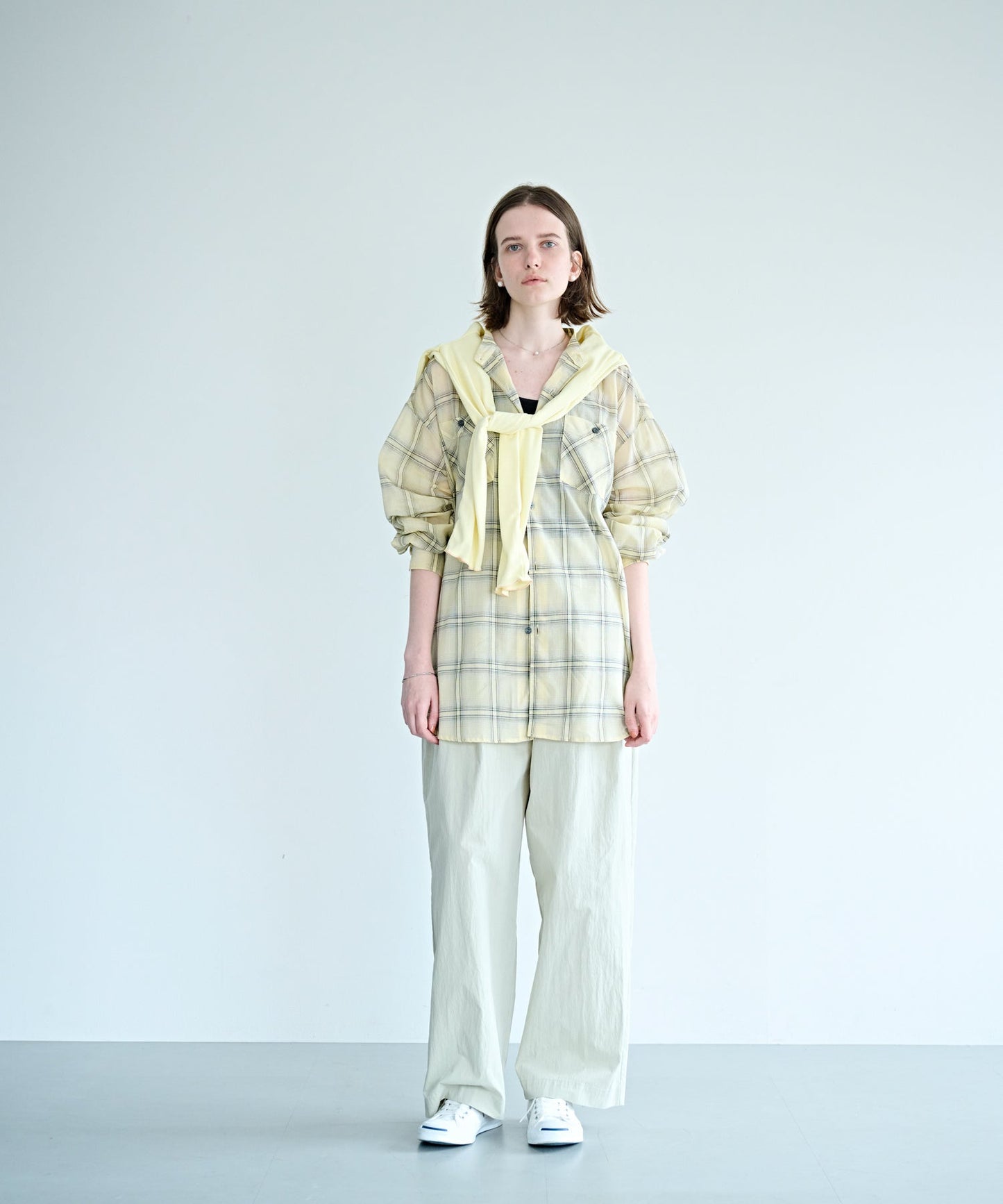 SHEER CHECK OVER SHIRTS / MIL26HBL3157