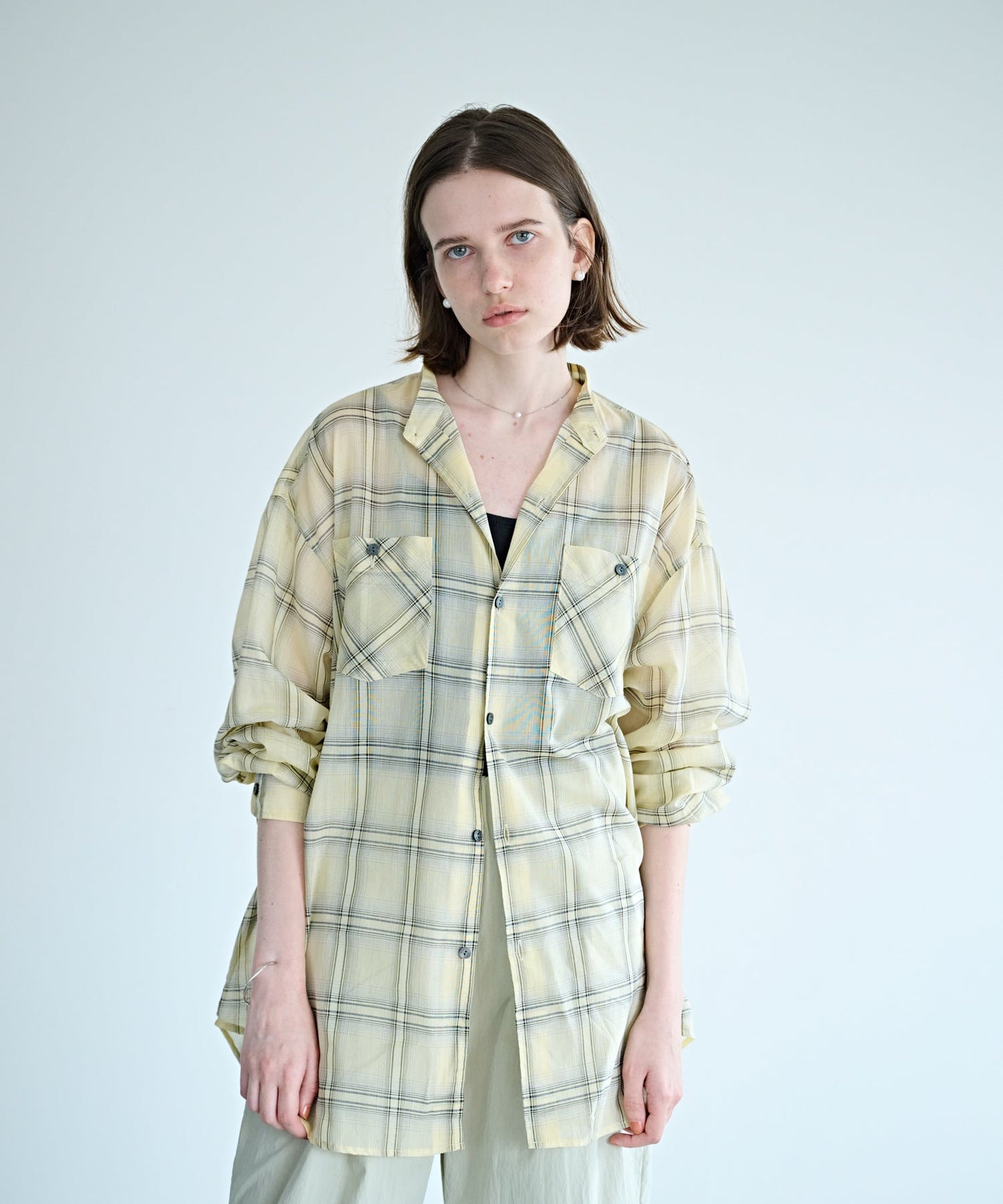 SHEER CHECK OVER SHIRTS / MIL26HBL3157