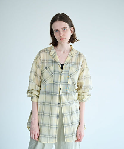 SHEER CHECK OVER SHIRTS / MIL26HBL3157