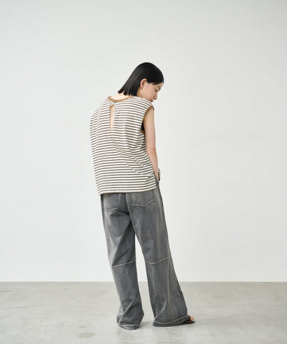 MULTI STRIPED SLEEVELESS TOP / MIL26HCS3482