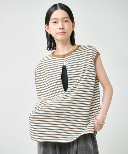 MULTI STRIPED SLEEVELESS TOP / MIL26HCS3482