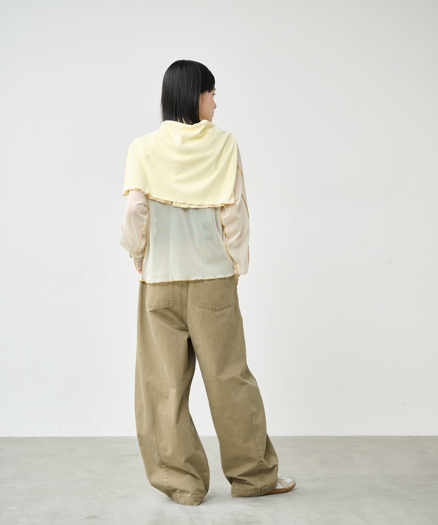 COLOR STITCH SHEER TOP / MIL26HCS3484