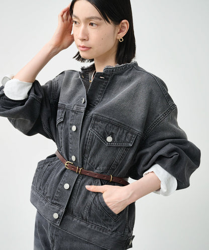 CUT OFF COLLAR DENIM JKT / MIL26HJK3245