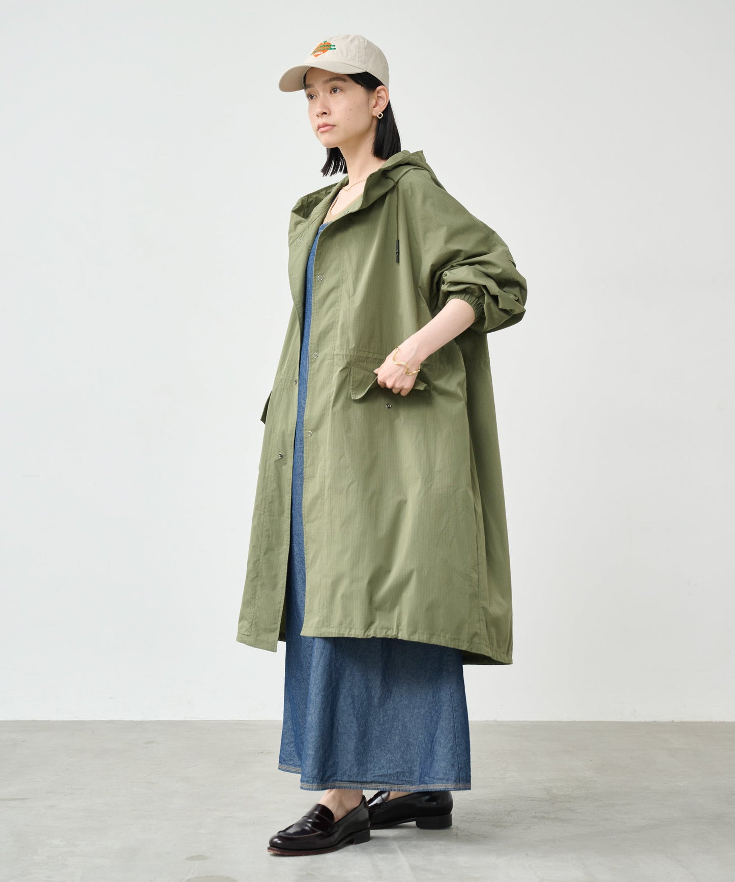 LIGHT RIP HOODED COAT / MIL26HJK3246