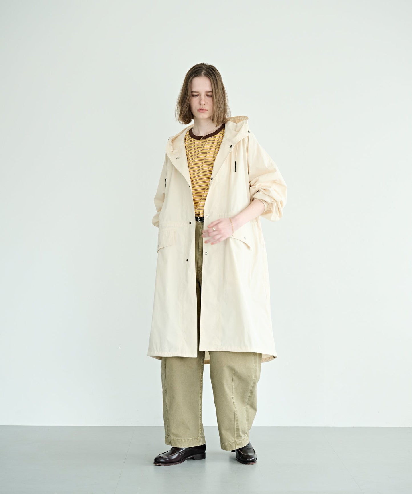 LIGHT RIP HOODED COAT / MIL26HJK3246