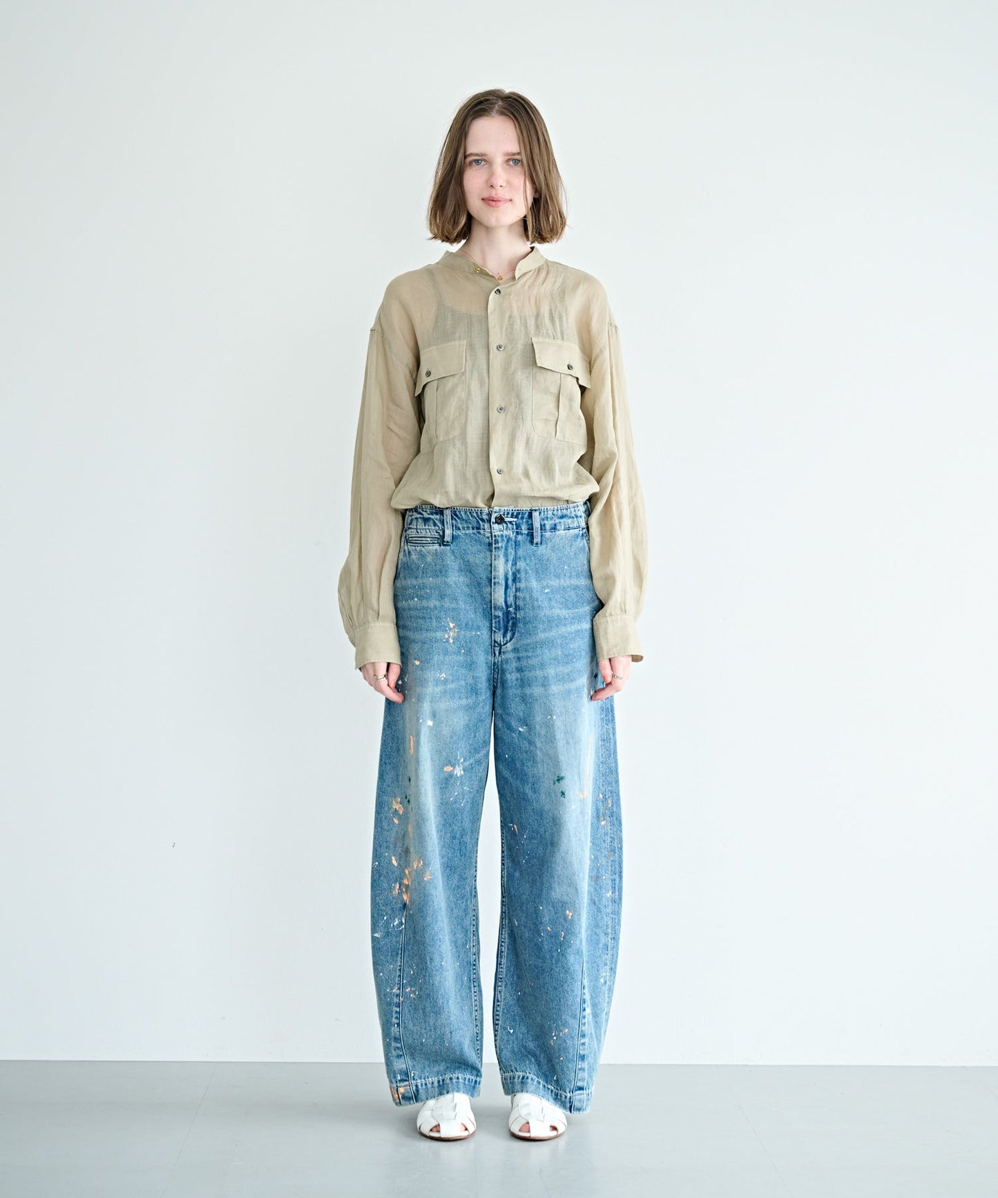 PAINT OVAL WIDE TROUSERS / MIL26HPT3251