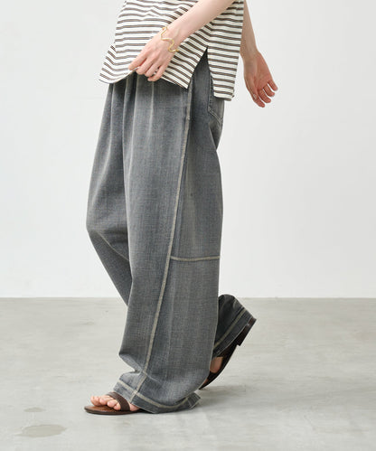 INDIGO TERRY WIDE PANTS / MIL26HPT3254