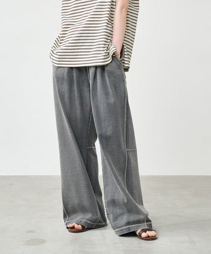 INDIGO TERRY WIDE PANTS / MIL26HPT3254