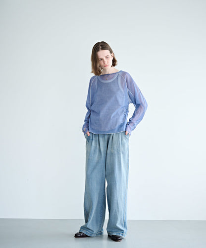 INDIGO TERRY WIDE PANTS / MIL26HPT3254